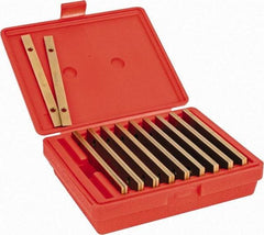 Avenger Tools - 20 Piece, 6 Inch Long Alloy Steel Parallel Set - 1/2 to 1-5/8 Inch High, 1/8 to 1/8 Inch Thick, 55-62 RC Hardness, Sold as 10 Pair - Exact Tool & Supply