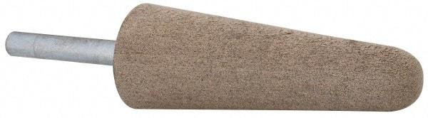 Cratex - 1" Head Diam x 2-3/4" Thickness, A3, Tree End, Aluminum Oxide Mounted Point - Fine Grade, 120 Grit, 10,730 RPM - Exact Tool & Supply