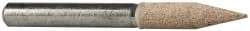 Cratex - 1/4" Head Diam x 1-1/16" Thickness, A15, Pointed Cylinder End, Aluminum Oxide Mounted Point - Medium Grade, 80 Grit, 34,500 RPM - Exact Tool & Supply