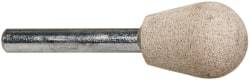 Cratex - 3/4" Head Diam x 1" Thickness, A23, Inverted Cone Radius End, Aluminum Oxide Mounted Point - Fine Grade, 120 Grit, 24,370 RPM - Exact Tool & Supply