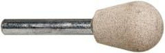Cratex - 3/4" Head Diam x 1" Thickness, A23, Inverted Cone Radius End, Aluminum Oxide Mounted Point - Fine Grade, 120 Grit, 24,370 RPM - Exact Tool & Supply