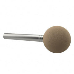 Cratex - 5/8" Head Diam x 5/8" Thickness, A26, Ball End, Aluminum Oxide Mounted Point - Fine Grade, 120 Grit, 35,250 RPM - Exact Tool & Supply