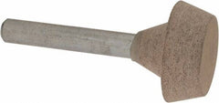 Cratex - 1" Head Diam x 3/8" Thickness, A35, Flat Cone End, Aluminum Oxide Mounted Point - Fine Grade, 120 Grit, 31,500 RPM - Exact Tool & Supply