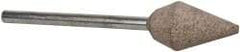 Cratex - 7/16" Head Diam x 3/4" Thickness, B51, Flame End, Aluminum Oxide Mounted Point - Medium Grade, 80 Grit, 21,000 RPM - Exact Tool & Supply