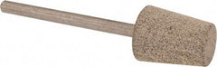 Cratex - 1/2" Head Diam x 5/8" Thickness, B91, Flat Cone End, Aluminum Oxide Mounted Point - Medium Grade, 80 Grit, 16,870 RPM - Exact Tool & Supply