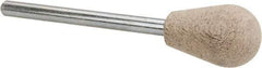 Cratex - 7/16" Head Diam x 11/16" Thickness, B111, Inverted Cone Radius End, Aluminum Oxide Mounted Point - Fine Grade, 120 Grit, 17,620 RPM - Exact Tool & Supply