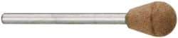 Cratex - 3/8" Head Diam x 1/2" Thickness, B112, Inverted Cone Radius End, Aluminum Oxide Mounted Point - Fine Grade, 120 Grit, 21,000 RPM - Exact Tool & Supply