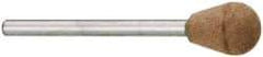 Cratex - 3/8" Head Diam x 1/2" Thickness, B112, Inverted Cone Radius End, Aluminum Oxide Mounted Point - Fine Grade, 120 Grit, 21,000 RPM - Exact Tool & Supply