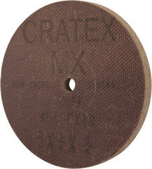 Cratex - 3" Diam x 1/4" Hole x 1/4" Thick, 54 Grit Surface Grinding Wheel - Aluminum Oxide, Type 1, Coarse Grade, 18,080 Max RPM, No Recess - Exact Tool & Supply