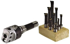 Value Collection - 4 Inch Body, 1 Inch Boring Bar Hole Diameter, Manual Offset Boring Head - Straight Shank - Exact Tool & Supply