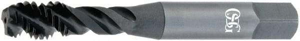 OSG - 5/16-18 UNC 3 Flute 3B Bottoming Spiral Flute Tap - Vanadium High Speed Steel, TiCN Finish, 2-23/32" OAL, Right Hand Flute, Right Hand Thread, H3, Series 303 - Exact Tool & Supply