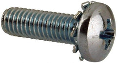 Value Collection - #10-32 UNF, 5/8" Length Under Head Phillips Drive Machine Screw - Pan Head, Grade J82 Steel, Zinc-Plated Finish, External Tooth - Exact Tool & Supply