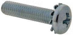 Value Collection - #10-32 UNF, 7/8" Length Under Head Phillips Drive Machine Screw - Pan Head, Grade 2 Steel, Zinc-Plated Finish, Without Washer - Exact Tool & Supply