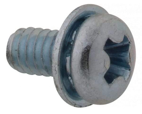 Value Collection - #2-56 UNC, 3/16" Length Under Head Phillips Drive Machine Screw - Pan Head, Grade J82 Steel, Zinc-Plated Finish, Internal Tooth - Exact Tool & Supply