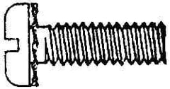 Value Collection - #10-24 UNC, 1/2" Length Under Head Slotted Drive Machine Screw - Pan Head, Grade J82 Steel, Zinc-Plated Finish, Internal Tooth - Exact Tool & Supply