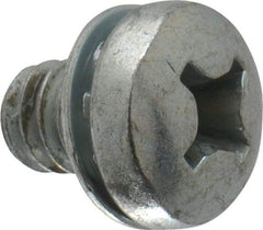 Value Collection - 1/4-20 UNC, 3/8" Length Under Head Phillips Drive Machine Screw - Pan Head, Grade J82 Steel, Zinc-Plated Finish, Internal Tooth - Exact Tool & Supply