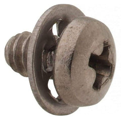 Value Collection - #4-40 UNC, 3/16" Length Under Head Phillips Drive Machine Screw - Pan Head, Grade 18-8 Stainless Steel, Internal Tooth - Exact Tool & Supply