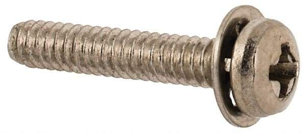 Value Collection - #4-40 UNC, 5/8" Length Under Head Phillips Drive Machine Screw - Pan Head, Grade 410 & 18-8 Stainless Steel, Internal Tooth - Exact Tool & Supply