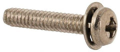 Value Collection - #4-40 UNC, 5/8" Length Under Head Phillips Drive Machine Screw - Pan Head, Grade 410 & 18-8 Stainless Steel, Internal Tooth - Exact Tool & Supply