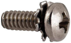 Value Collection - #4-40 UNC, 5/16" Length Under Head Phillips Drive Machine Screw - Pan Head, Grade 18-8 Stainless Steel, External Tooth - Exact Tool & Supply
