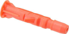 Value Collection - 1/4" Diam, 1-7/16" Long, Plug Drywall & Hollow Wall Anchor - 1/4" Drill, Plastic, Use in Drywall & Hollow Wall - Exact Tool & Supply
