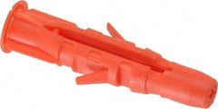 Value Collection - 5/16" Diam, 2" Long, Plug Drywall & Hollow Wall Anchor - 5/16" Drill, Plastic, Use in Drywall & Hollow Wall - Exact Tool & Supply