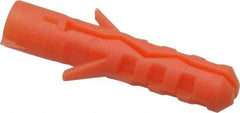 Value Collection - 1/4" Diam, 1-3/16" Long, Plug Drywall & Hollow Wall Anchor - 1/4" Drill, Nylon, Use in Drywall & Hollow Wall - Exact Tool & Supply