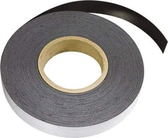 Mag-Mate - 600" Long x 1/2" Wide x 1/8" Thick Flexible Magnetic Strip - 14 Lb Max Pull Force, 8 Linear Ft/Lb Magnetic Pull Force, Adhesive Back, Dark Brown - Exact Tool & Supply