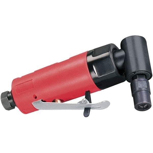 Dynabrade - 1/4" Collet, Angle Handle, Air Angle Die Grinder - 20,000 RPM, Rear Exhaust, 19 CFM, 0.2 hp, 90 psi, 1/4 NPT Inlet - Exact Tool & Supply