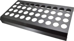 Huot - 40 Collet, ER32 Steel Collet Rack and Tray - 9-1/8 Inch Wide x 2 Inch High x 17 Inch Long - Exact Tool & Supply
