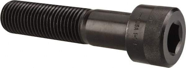 Holo-Krome - 1-1/4 - 7 UNC Hex Socket Drive, Socket Cap Screw - Alloy Steel, Black Oxide Finish, Partially Threaded, 5-1/2" Length Under Head - Exact Tool & Supply