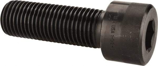 Holo-Krome - 1-1/2 - 6 UNC Hex Socket Drive, Socket Cap Screw - Alloy Steel, Black Oxide Finish, Partially Threaded, 4-1/2" Length Under Head - Exact Tool & Supply