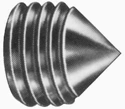 Value Collection - M8x1.25, 25mm OAL, Cone Point Set Screw - Grade 14.9 (45H) Alloy Steel, 4mm Key - Exact Tool & Supply