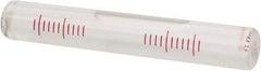 SPI - 3-3/4 Inch Long x 19/32 Inch Wide, Level Replacement Vial - Clear, Use With Block Levels - Exact Tool & Supply