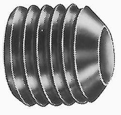 Value Collection - M12x1.75 Metric Coarse, 35mm OAL, Cup Point Set Screw - Grade 18-8 & Austenitic A2 Stainless Steel, 6mm Key - Exact Tool & Supply