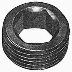 Holo-Krome - 7/16-14 UNC, 7/32" OAL, Socket Jam Screw - 7/32" Hex Key, Alloy Steel, Uncoated - Exact Tool & Supply