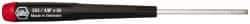 Wiha - 1/8" Precision Miniature Hex Driver - 2-23/64" Bade Length, Tapered Handle, 6-3/4" OAL - Exact Tool & Supply