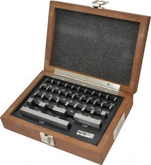 Fowler - 36 Piece, 0.05 to 4", Economy Grade, Steel Gage Block Set - Rectangular, 0.00005" Tolerance - Exact Tool & Supply