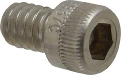 Holo-Krome - 1/4-20 UNC Hex Socket Drive, Socket Cap Screw - Grade 18-8 Stainless Steel, Uncoated, Fully Threaded, 3/8" Length Under Head - Exact Tool & Supply