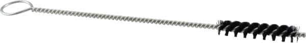 Brush Research Mfg. - 2" Long x 3/8" Diam Nylon Tube Brush - 8" OAL, 0.01" Filament Diam, 1/8" Shank Diam - Exact Tool & Supply