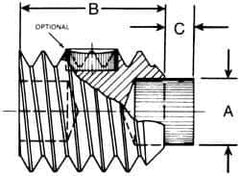 Made in USA - #10-24 UNC, 5/16" Length of Thread, Soft Tip Point Set Screw - Grade 8 Alloy Steel - Exact Tool & Supply