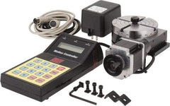 Sherline - 28,800 Max RPM Table/400 Max RPM Motor, 4" Table Diam, Horiz, CNC Rotary Indexing Table - 1.963" Centerline Height, 4" Subtable OD, 0.316" Through Hole, 120.00 Voltage, 0.006" Positioning Accuracy, AC Stepper Motor - Exact Tool & Supply