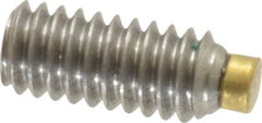 Made in USA - #8-32 UNC, 3/8" Length of Thread, Soft Tip Point Set Screw - Grade 18-8 Stainless Steel - Exact Tool & Supply
