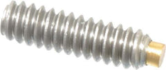 Made in USA - #4-40 UNC, 3/8" Length of Thread, Soft Tip Point Set Screw - Grade 18-8 Stainless Steel - Exact Tool & Supply