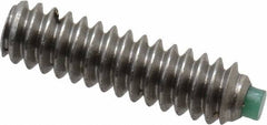 Made in USA - #6-32 UNC, 1/2" Length of Thread, Soft Tip Point Set Screw - Grade 18-8 Stainless Steel - Exact Tool & Supply