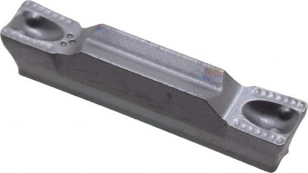Iscar - 3003GRIP Y Grade IC908, 3mm Cutting Width Carbide Grooving Insert - 1.8mm Max Depth of Cut, Neutral, 0.3mm Corner Radius, TiAlN Finish - Exact Tool & Supply