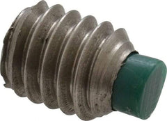 Made in USA - 5/16-18 UNC, 3/8" Length of Thread, Soft Tip Point Set Screw - Grade 18-8 Stainless Steel - Exact Tool & Supply