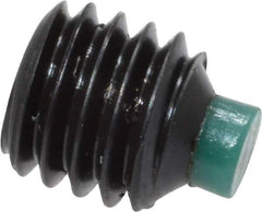 Made in USA - #10-32 UNF, 3/16" Length of Thread, Soft Tip Point Set Screw - Grade 8 Alloy Steel - Exact Tool & Supply