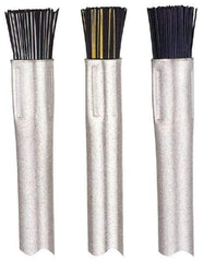 Gordon Brush - Parts Washer Flow-Through Brush - 1/2" Long, Brass/Nylon Bristles - Exact Tool & Supply