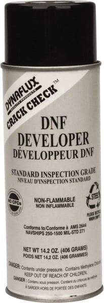 Dynaflux - Crack Detection NDT Nonflamable Developer - 16 Ounce Aerosol Can - Exact Tool & Supply